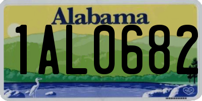 AL license plate 1AL0682
