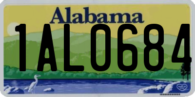 AL license plate 1AL0684