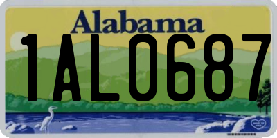AL license plate 1AL0687