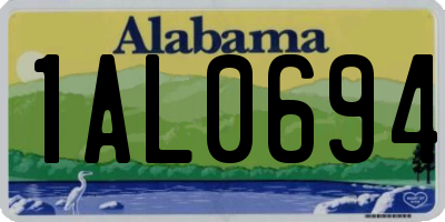 AL license plate 1AL0694