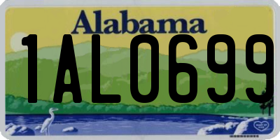 AL license plate 1AL0699