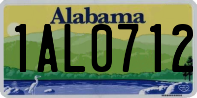 AL license plate 1AL0712