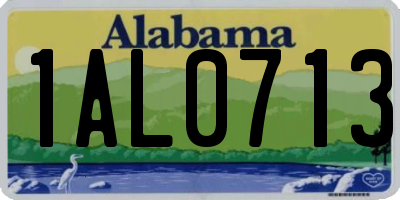 AL license plate 1AL0713