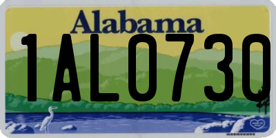 AL license plate 1AL0730