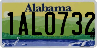 AL license plate 1AL0732
