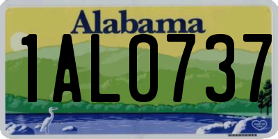 AL license plate 1AL0737