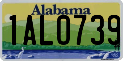 AL license plate 1AL0739