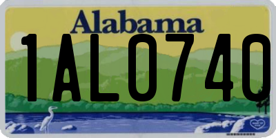 AL license plate 1AL0740