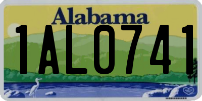 AL license plate 1AL0741