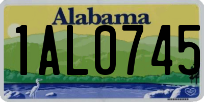 AL license plate 1AL0745