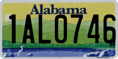 AL license plate 1AL0746