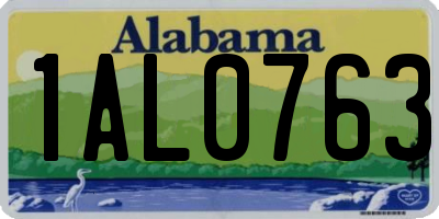 AL license plate 1AL0763
