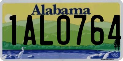 AL license plate 1AL0764