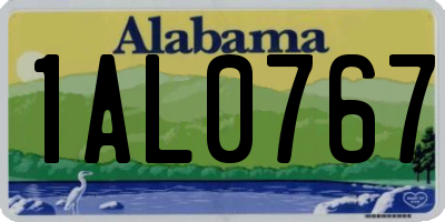 AL license plate 1AL0767