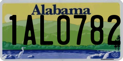 AL license plate 1AL0782