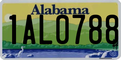 AL license plate 1AL0788