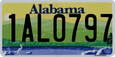 AL license plate 1AL0797