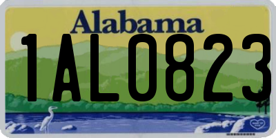 AL license plate 1AL0823