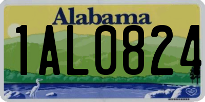 AL license plate 1AL0824