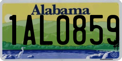AL license plate 1AL0859