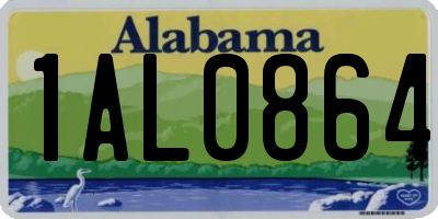 AL license plate 1AL0864