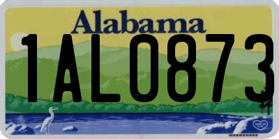 AL license plate 1AL0873