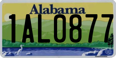 AL license plate 1AL0877