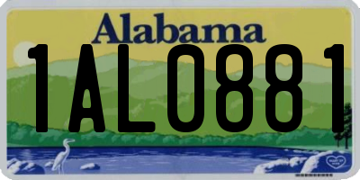 AL license plate 1AL0881