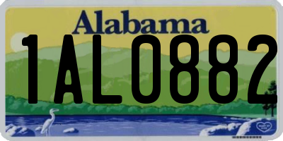 AL license plate 1AL0882