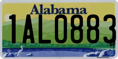 AL license plate 1AL0883