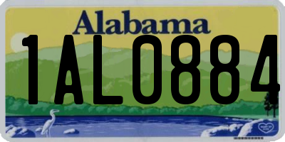 AL license plate 1AL0884