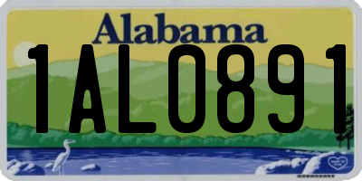 AL license plate 1AL0891