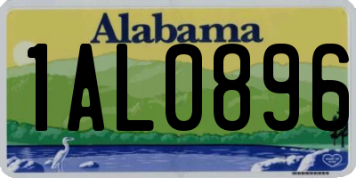 AL license plate 1AL0896
