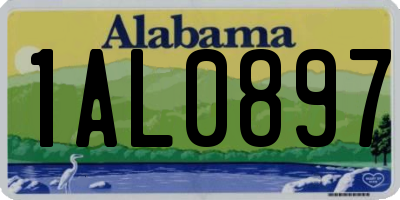 AL license plate 1AL0897