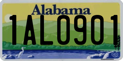 AL license plate 1AL0901