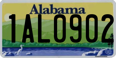 AL license plate 1AL0902