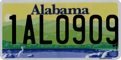 AL license plate 1AL0909
