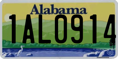 AL license plate 1AL0914