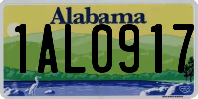 AL license plate 1AL0917