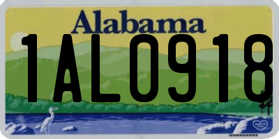 AL license plate 1AL0918