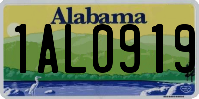 AL license plate 1AL0919