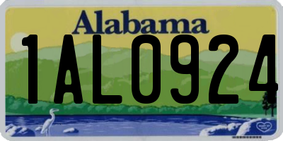 AL license plate 1AL0924