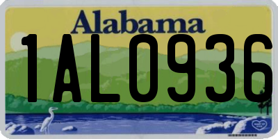 AL license plate 1AL0936