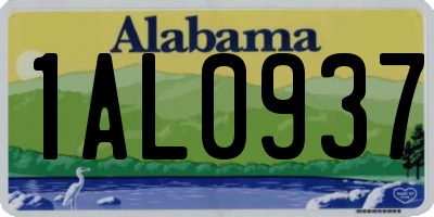 AL license plate 1AL0937