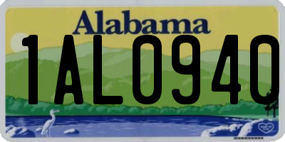 AL license plate 1AL0940