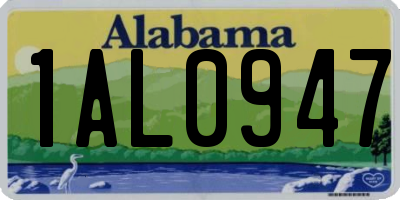 AL license plate 1AL0947