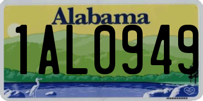 AL license plate 1AL0949