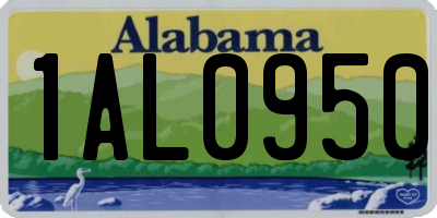 AL license plate 1AL0950
