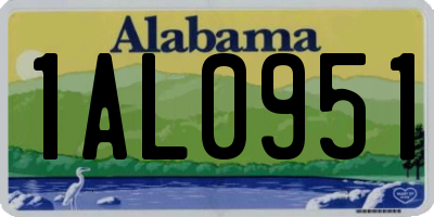 AL license plate 1AL0951
