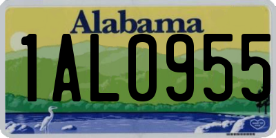 AL license plate 1AL0955